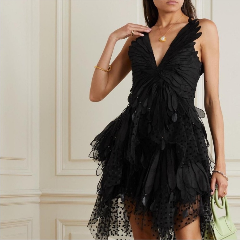 NWT ZIMMERMANN Rhythmic Fluted Tulle Mini Dress Size 2